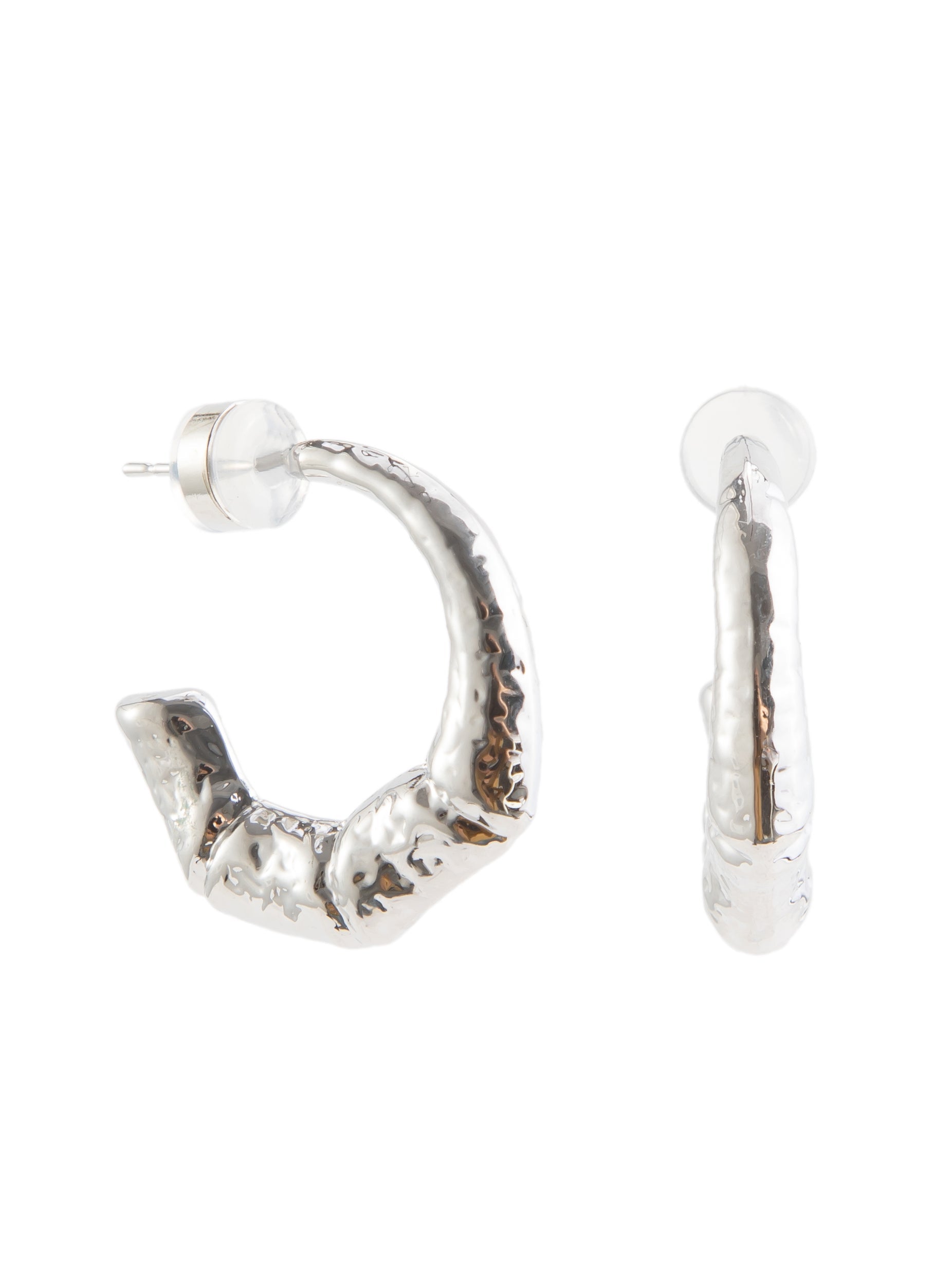 Venetian Earrings - Liquid Metallic Pearl White