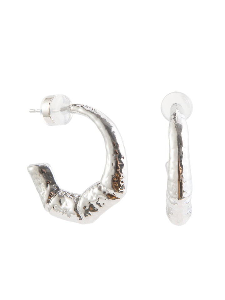 Venetian Earrings - Liquid Metallic Pearl White