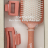 3 Pk Hair Brush And 2 Hair Clip Claw Set