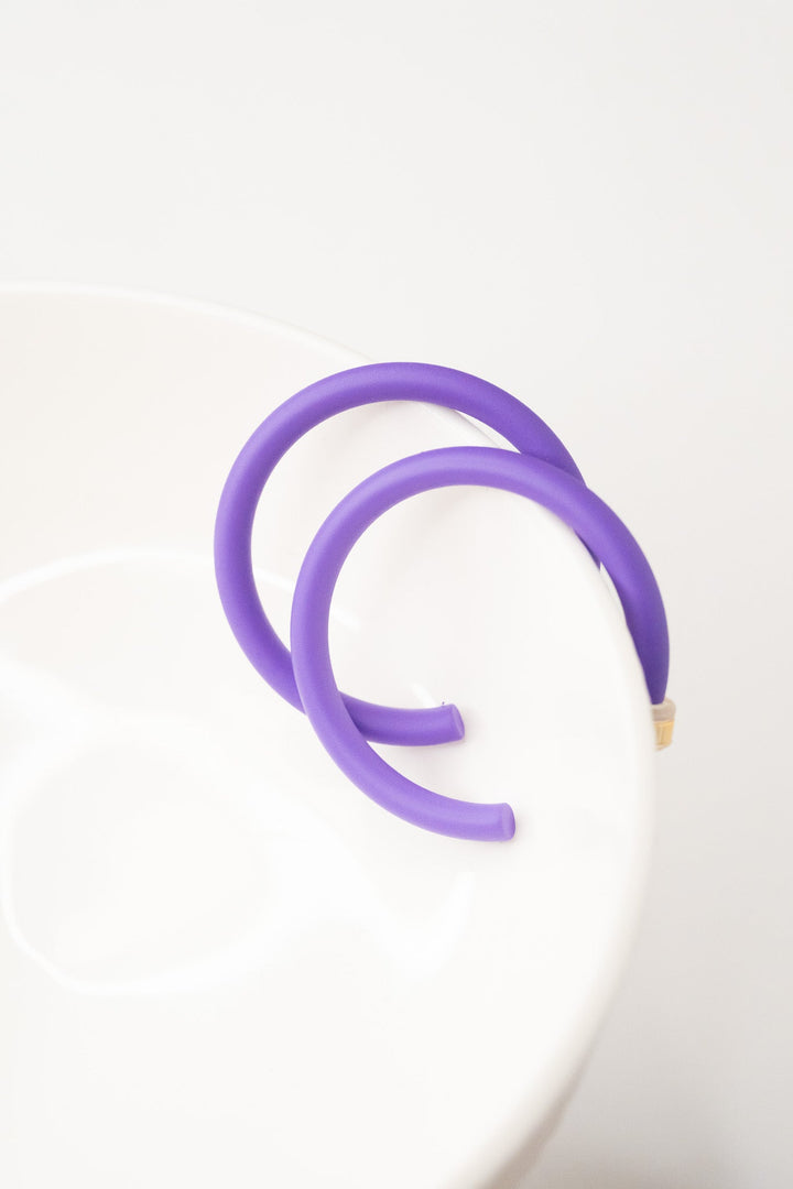 Josefina Earrings Small - Matte Electric Purple