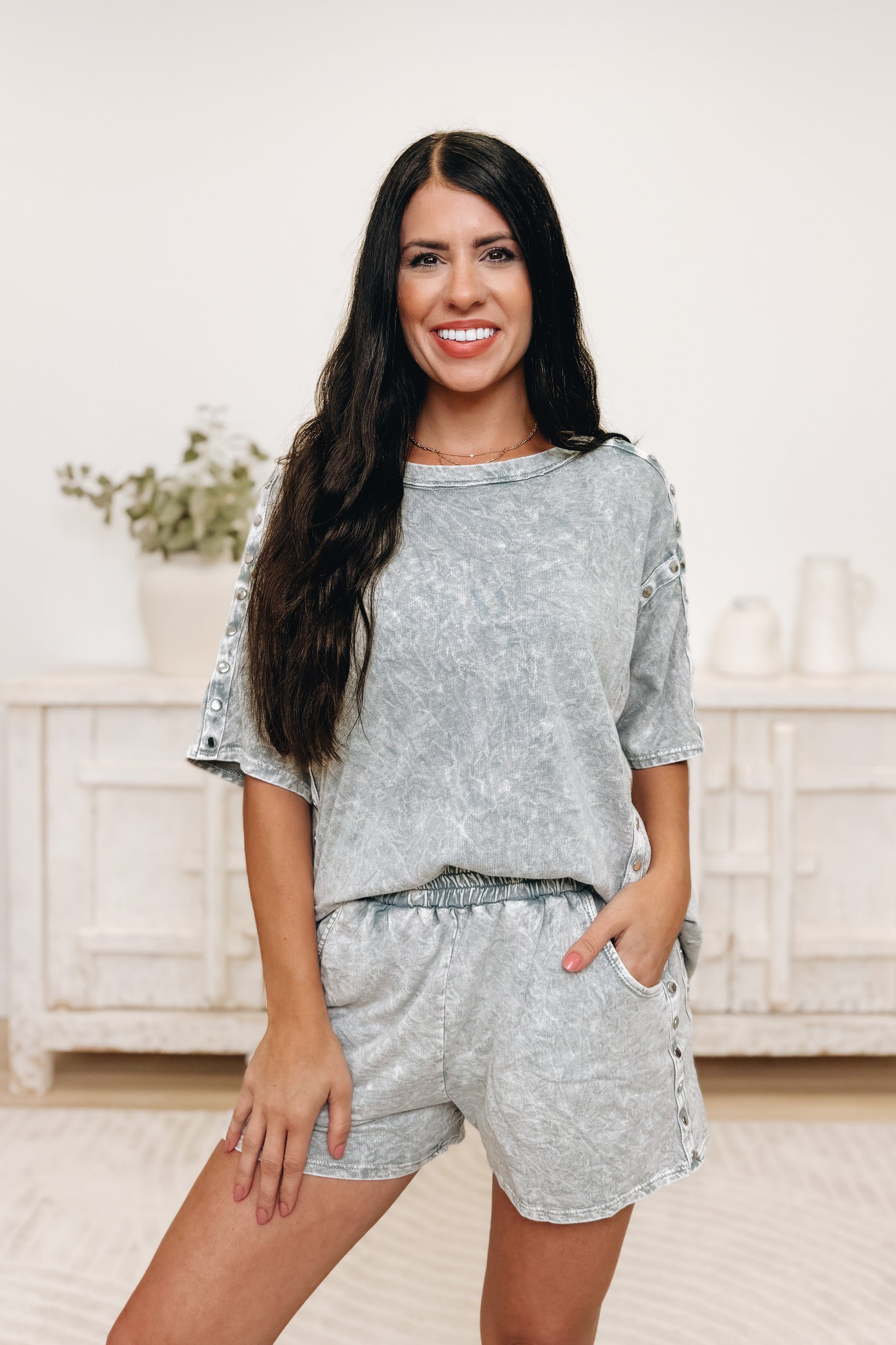 Subtle Confidence Studded Shorts - 6 Colors!
