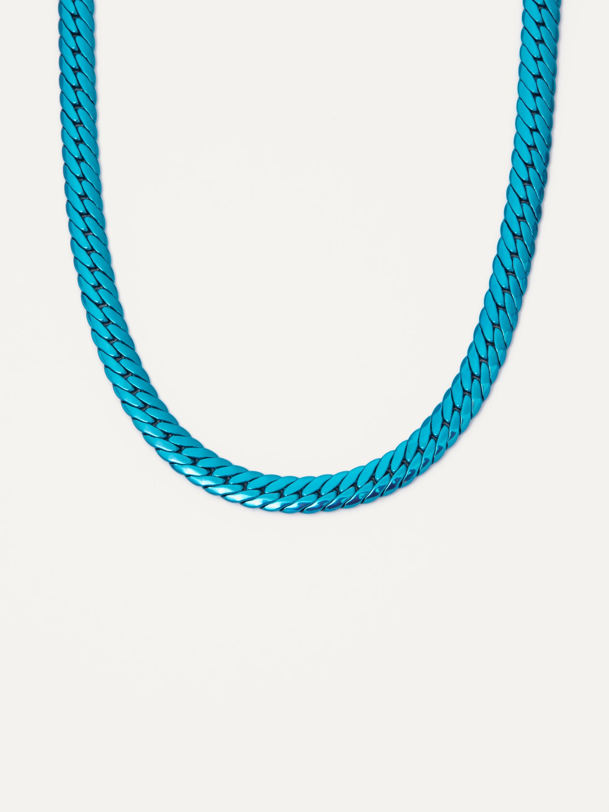 Catherine Necklace - Liquid Metallic Blue Lagoon