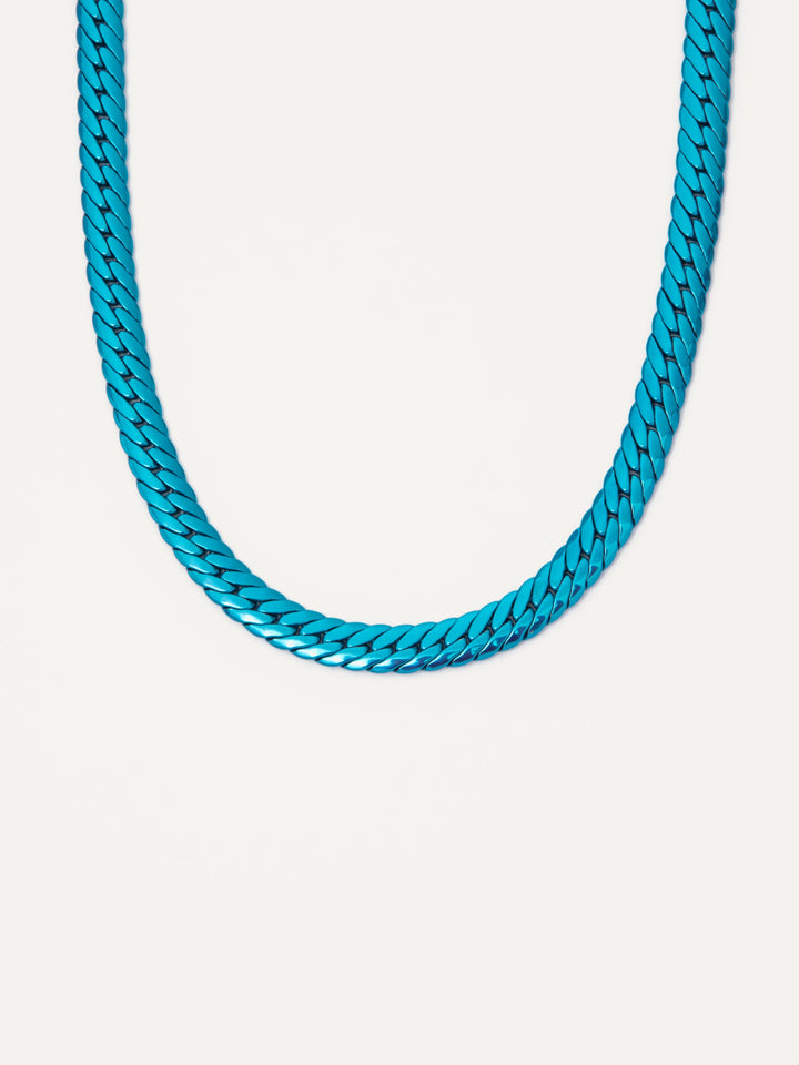 Catherine Necklace - Liquid Metallic Blue Lagoon