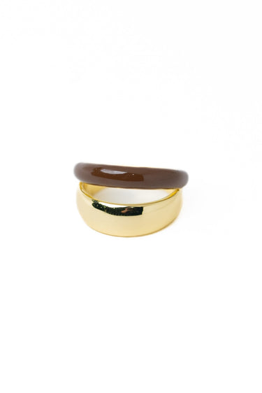 Cassidy Ring - Gold Cocoa - By Alexa Rae