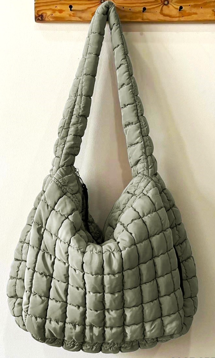 Premium Oversized Quilted Carryall Crossbody Bag - 4 Colors!