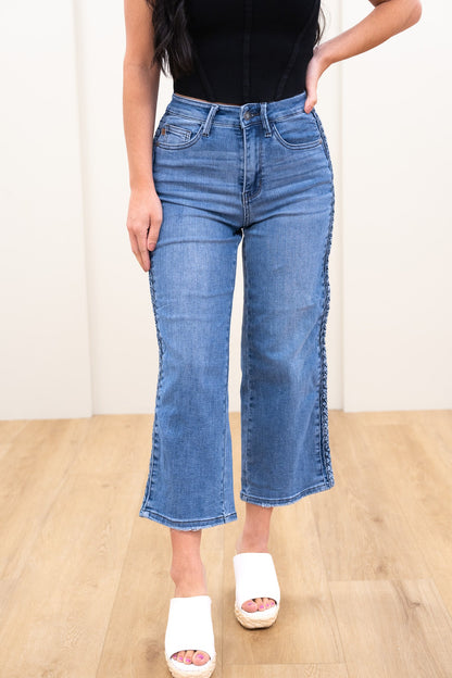 Judy Blue We Belong Together Braided High Rise Jeans