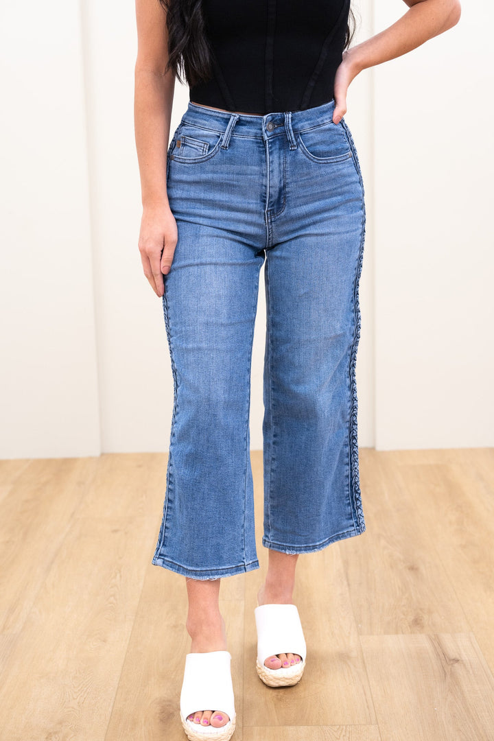 Judy Blue We Belong Together Braided High Rise Jeans