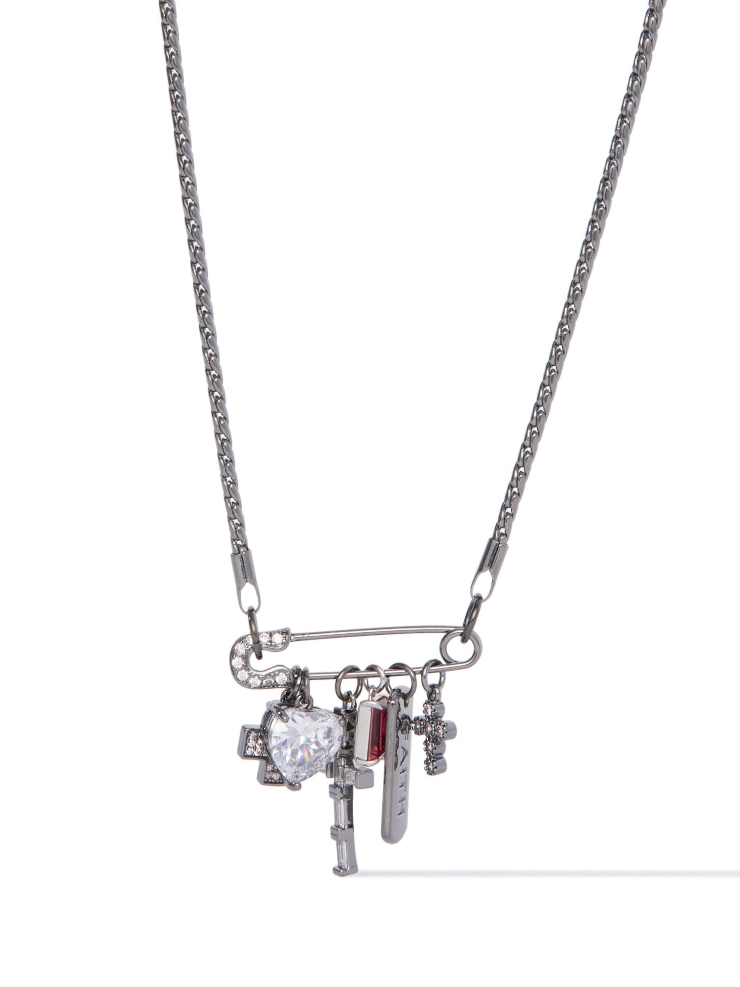 Charmed Life Necklace Blessed - Gunmetal - By Alexa Rae