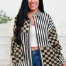 Checker Stripe Shacket - By Alexa Rae