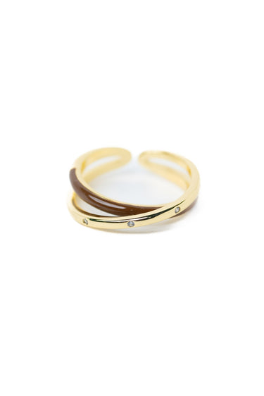 Cheryl Ring - Gold Cocoa - By Alexa Rae