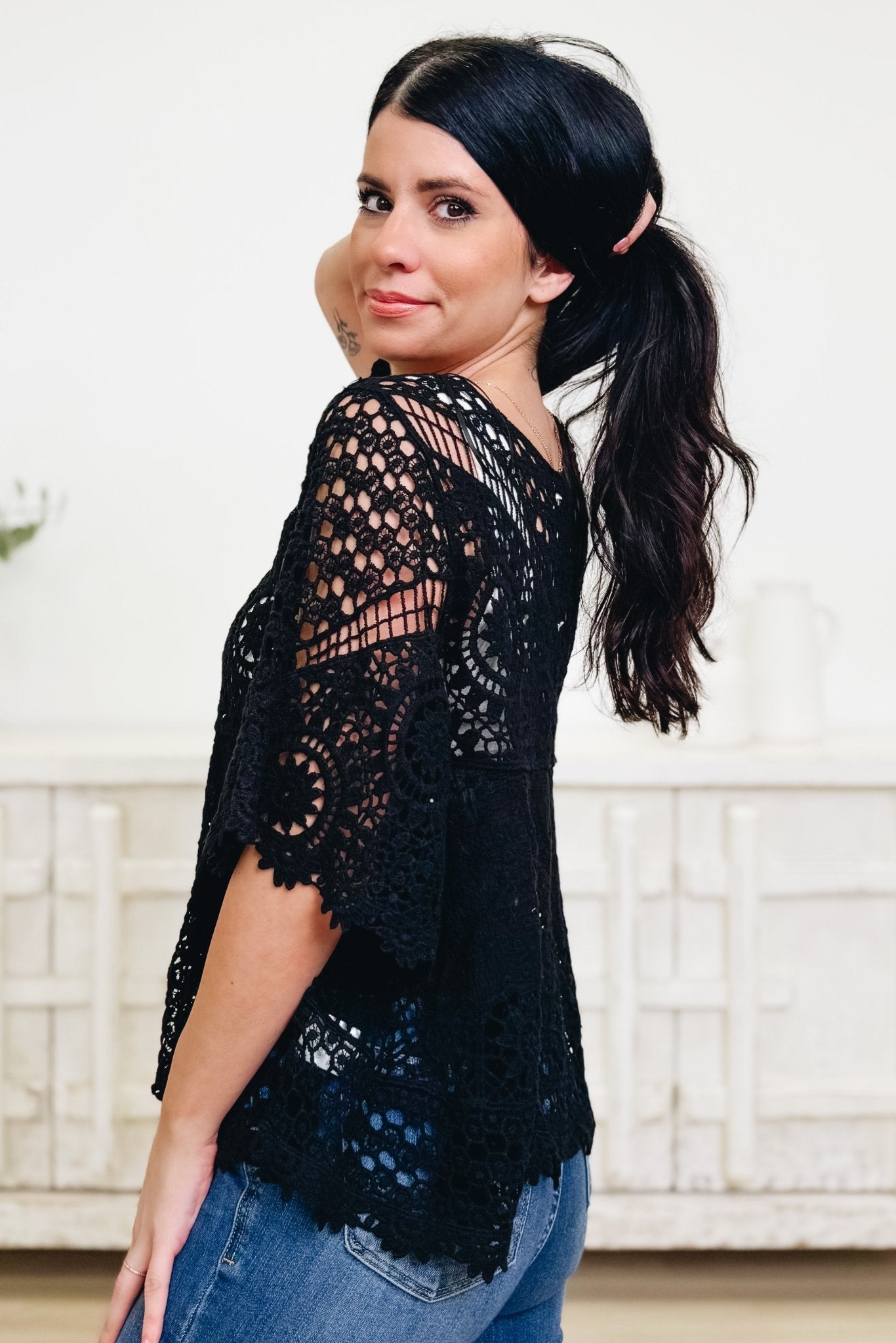 Chic & Trendy Crochet Top - 2 Colors! - By Alexa Rae