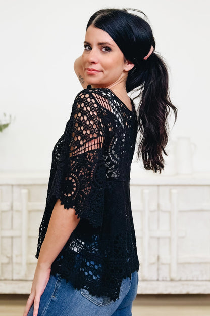 Chic & Trendy Crochet Top - 2 Colors! - By Alexa Rae