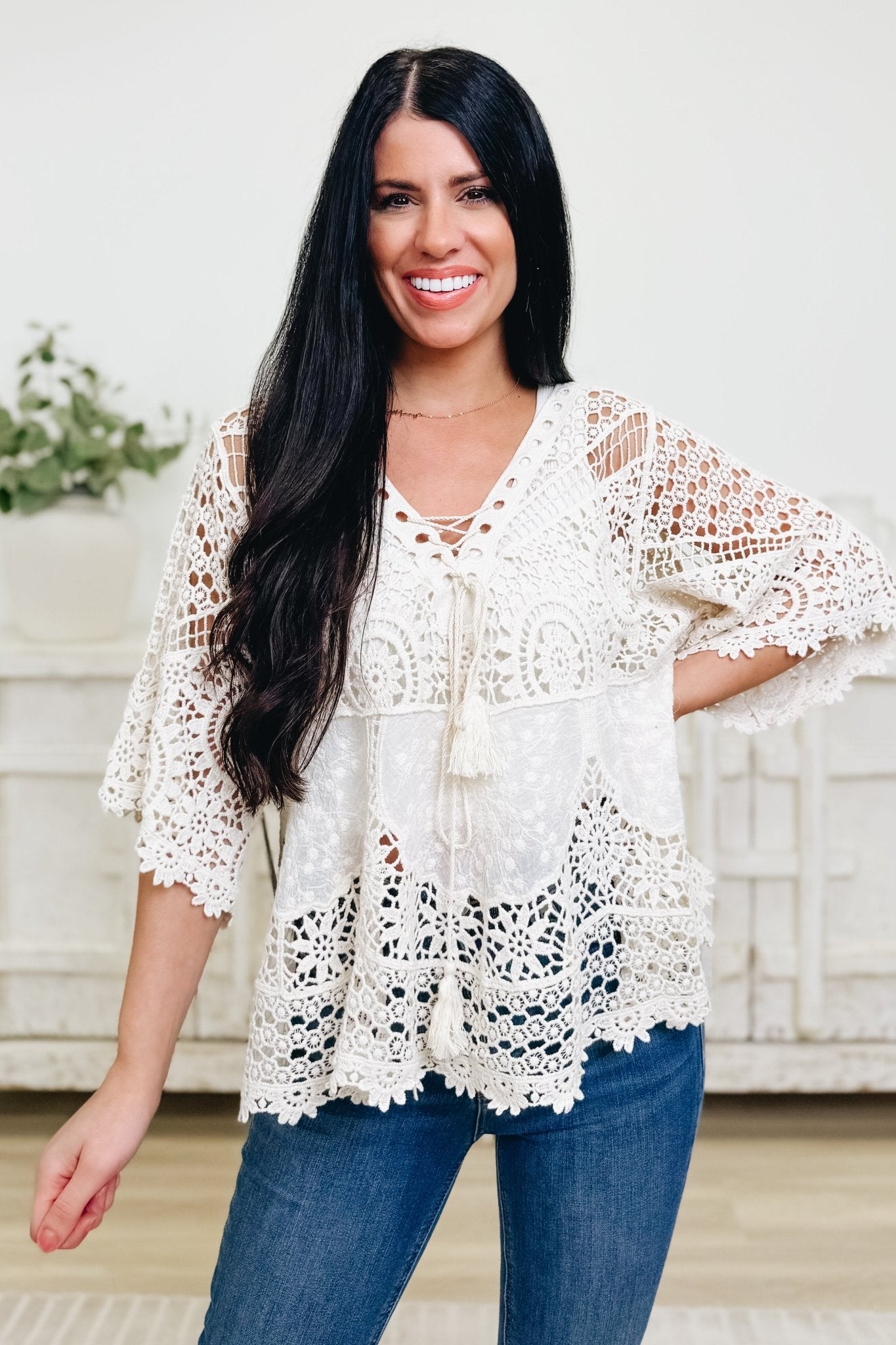 Chic & Trendy Crochet Top - 2 Colors! - By Alexa Rae