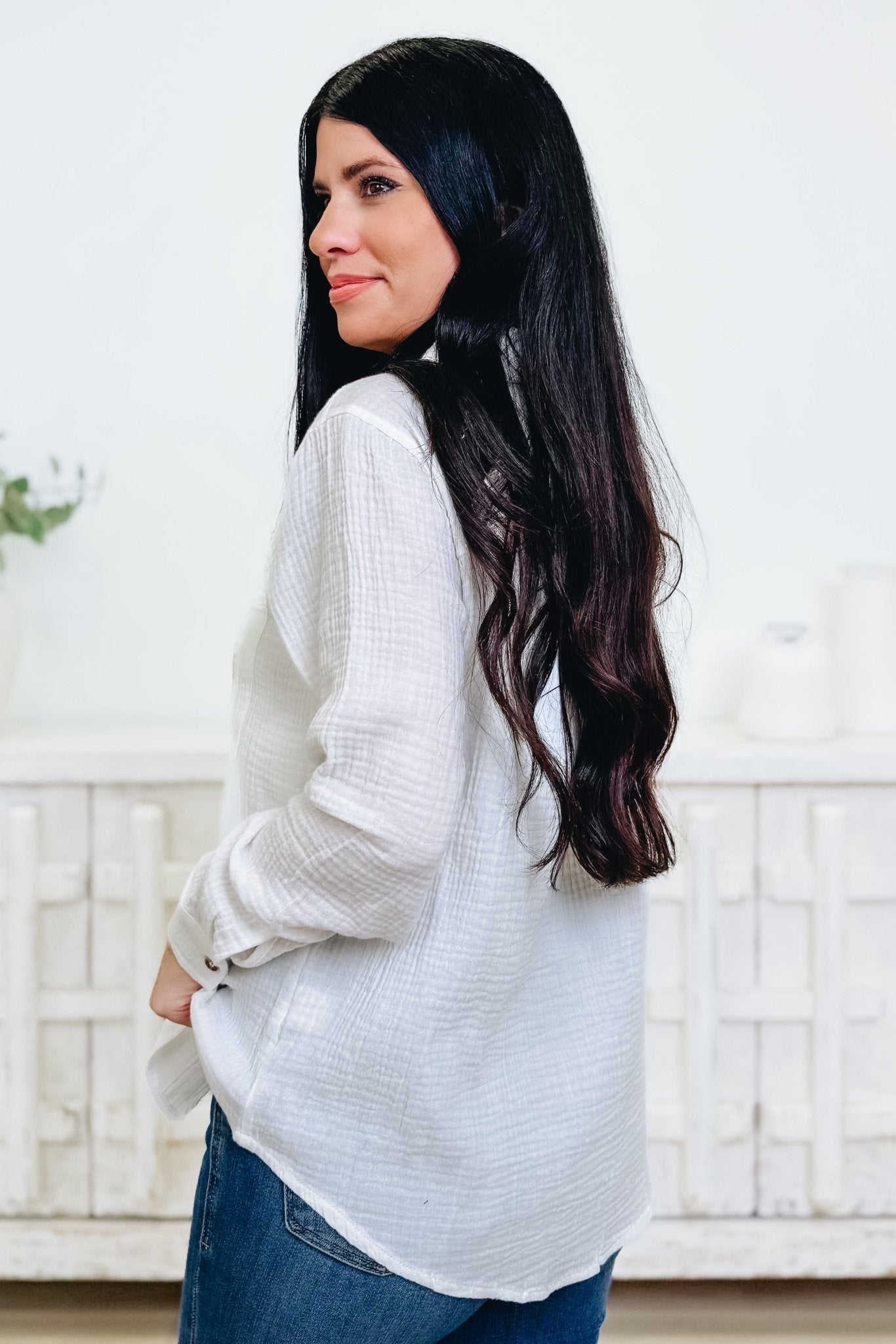 Come Rest On Us Button Down Top - By Alexa Rae