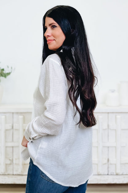 Come Rest On Us Button Down Top - By Alexa Rae