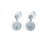 Compass Earrings - Silver
