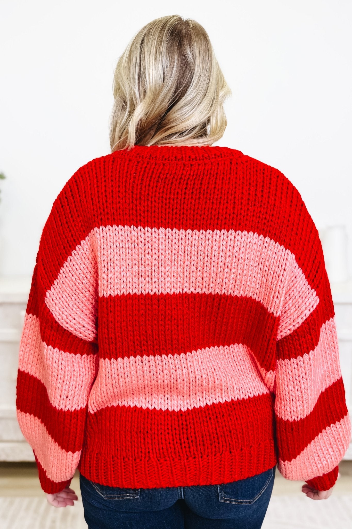 Cupid's Cutie Stripe Tie Sweater - By Alexa Rae