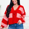 Cupid's Cutie Stripe Tie Sweater - By Alexa Rae