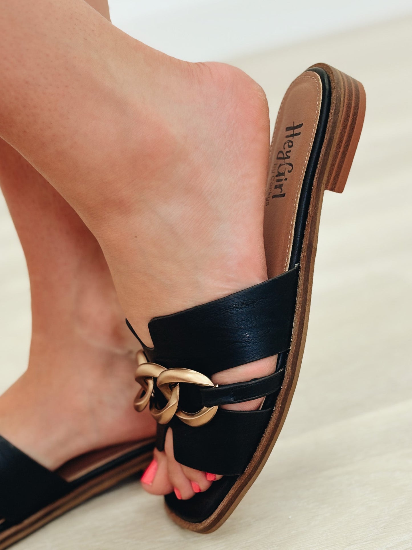Corky's Off The Chain Sandals - Black Smooth