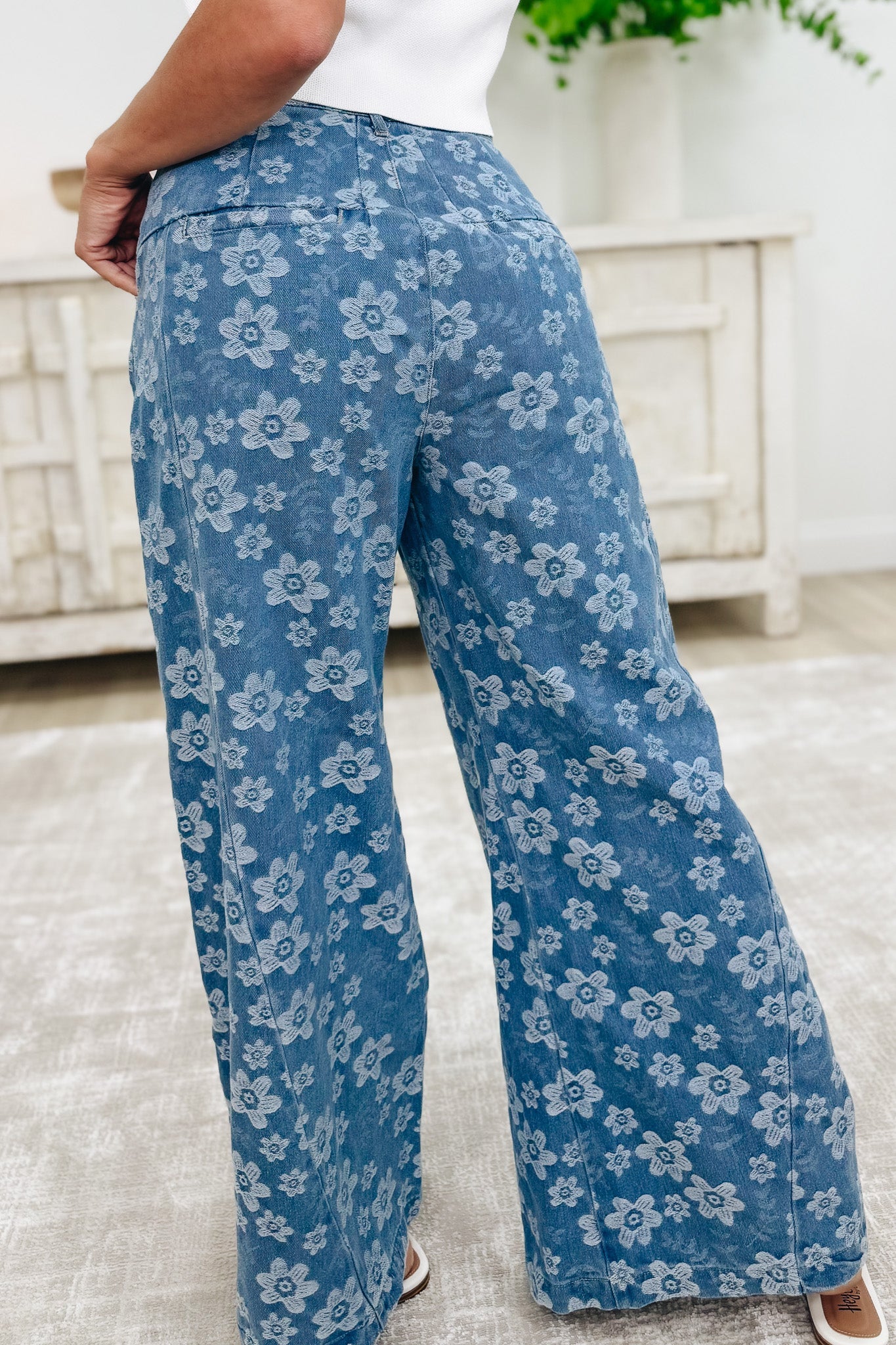 Floral Sensation Pants - Denim