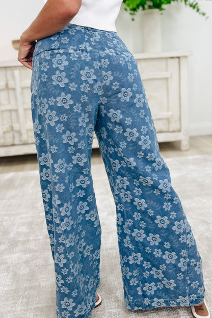 Floral Sensation Pants - Denim