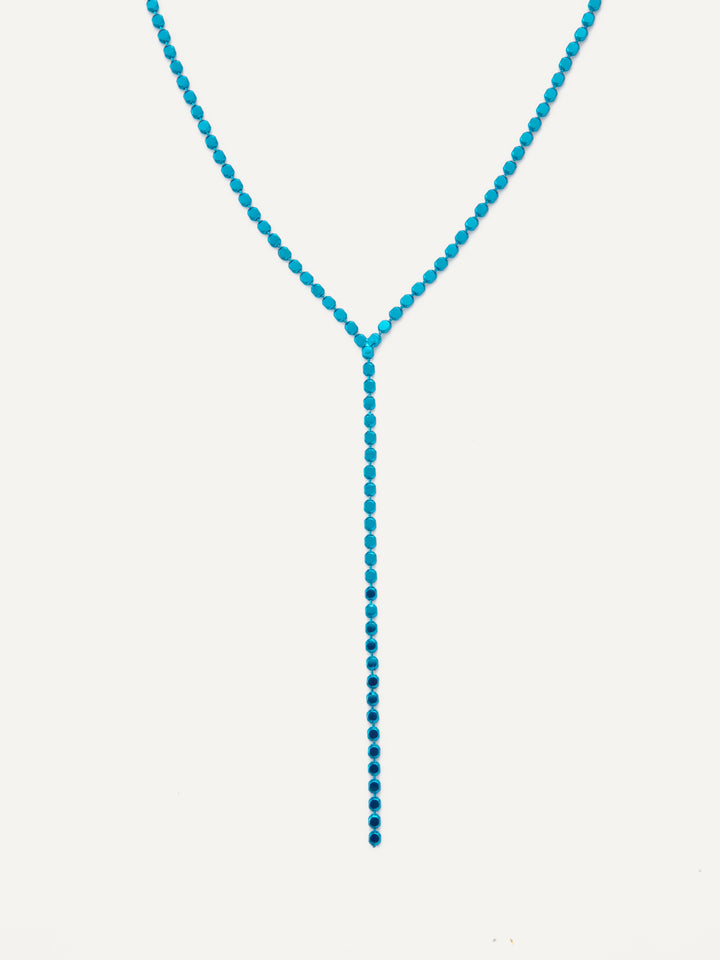 How Sweet It Is Necklace - Liquid Metallic Blue Lagoon