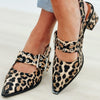 Abigail Slingback Heel Loafers - Leopard