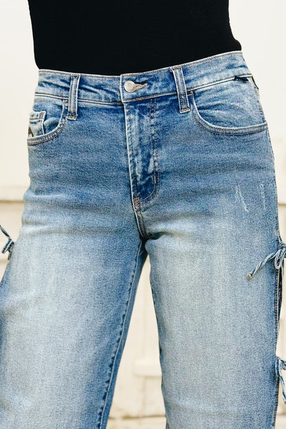 Bows Before Bros By Cello - Mid Rise Baggy Dad Jeans - Medium