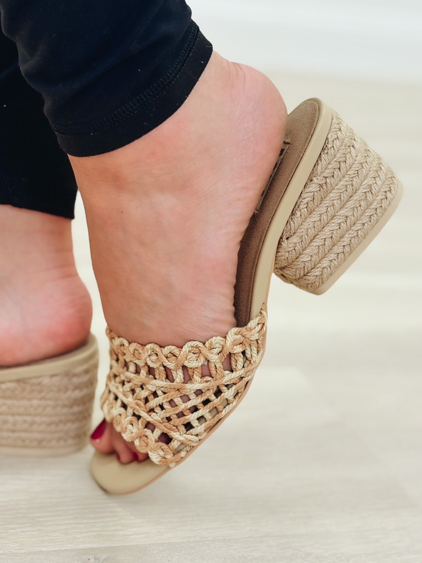 MIA Idella Heels - Natural Woven