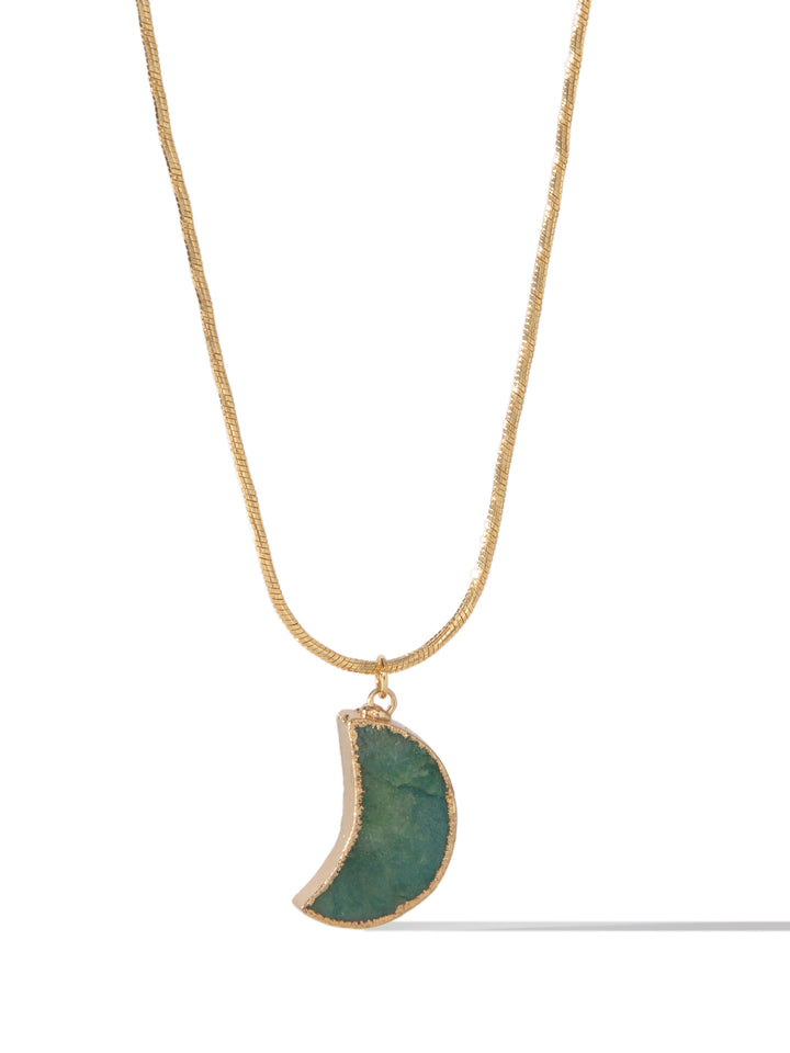 Anabella Necklace - Gold Waterfall Moon