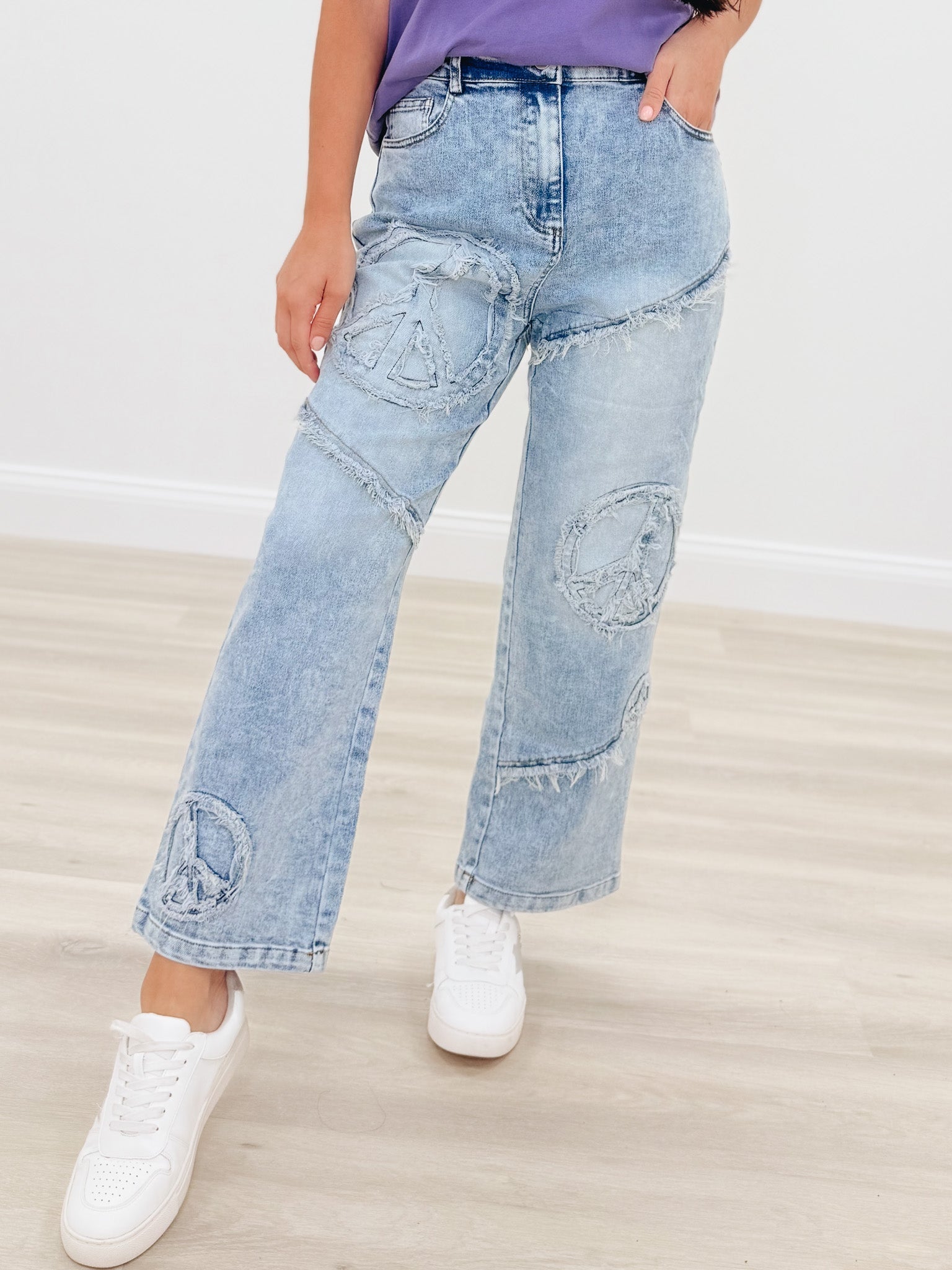 Peace & Love Straight Leg Jeans - 2 Colors!