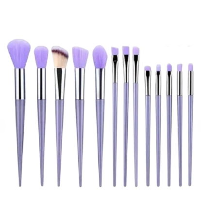 13 pc Make Up Brush Set With Storage Bag - 5 Colors!