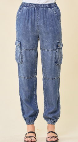 Urban Edge Denim Cargo Joggers