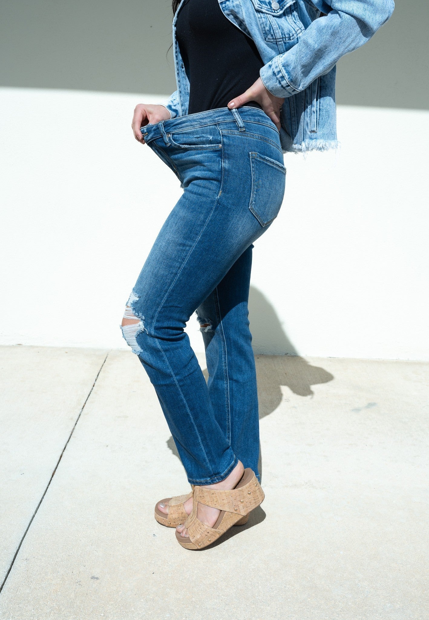 The Avril By Mica - Mid Rise Straight Leg Jeans