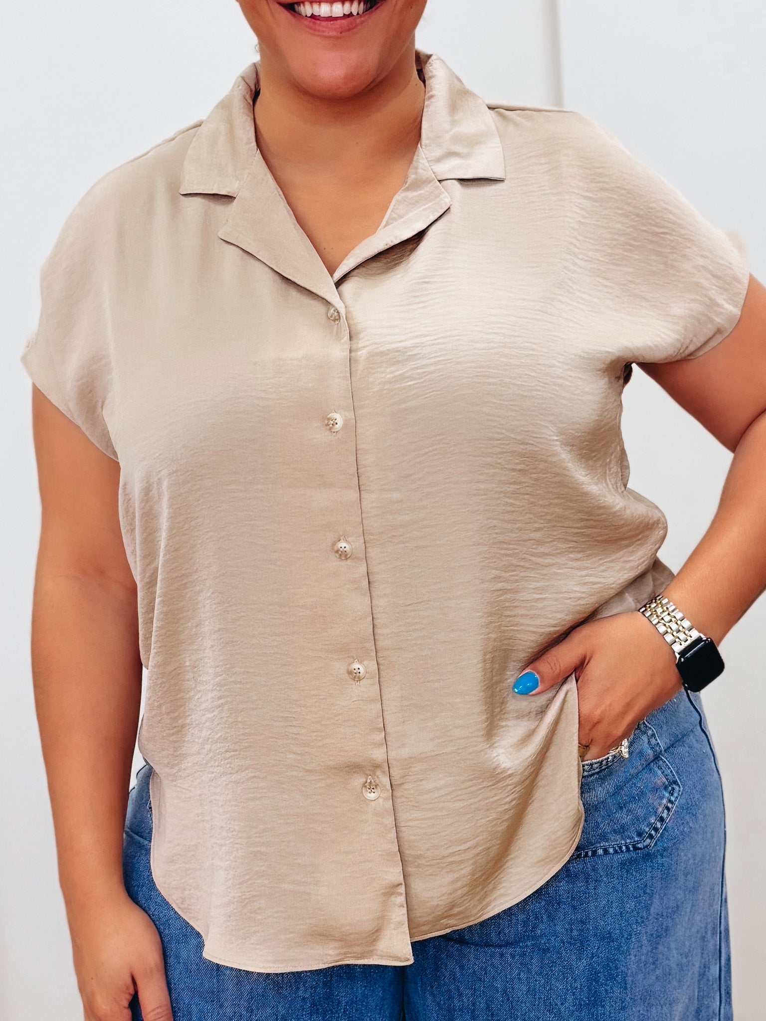 Buttoned Bliss Button Down Top - 3 Colors!