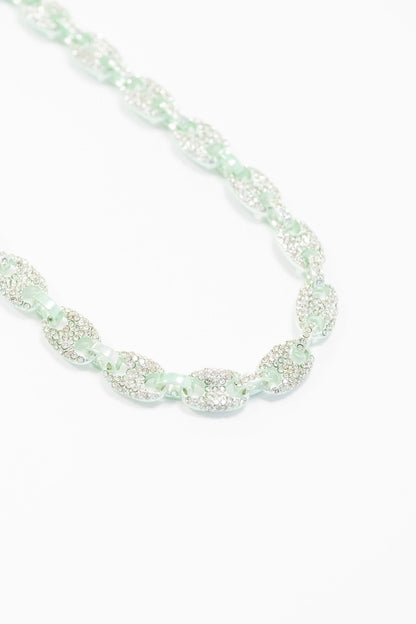 Met Gala Alaia Necklace - Liquid Metallic Fantasy Island