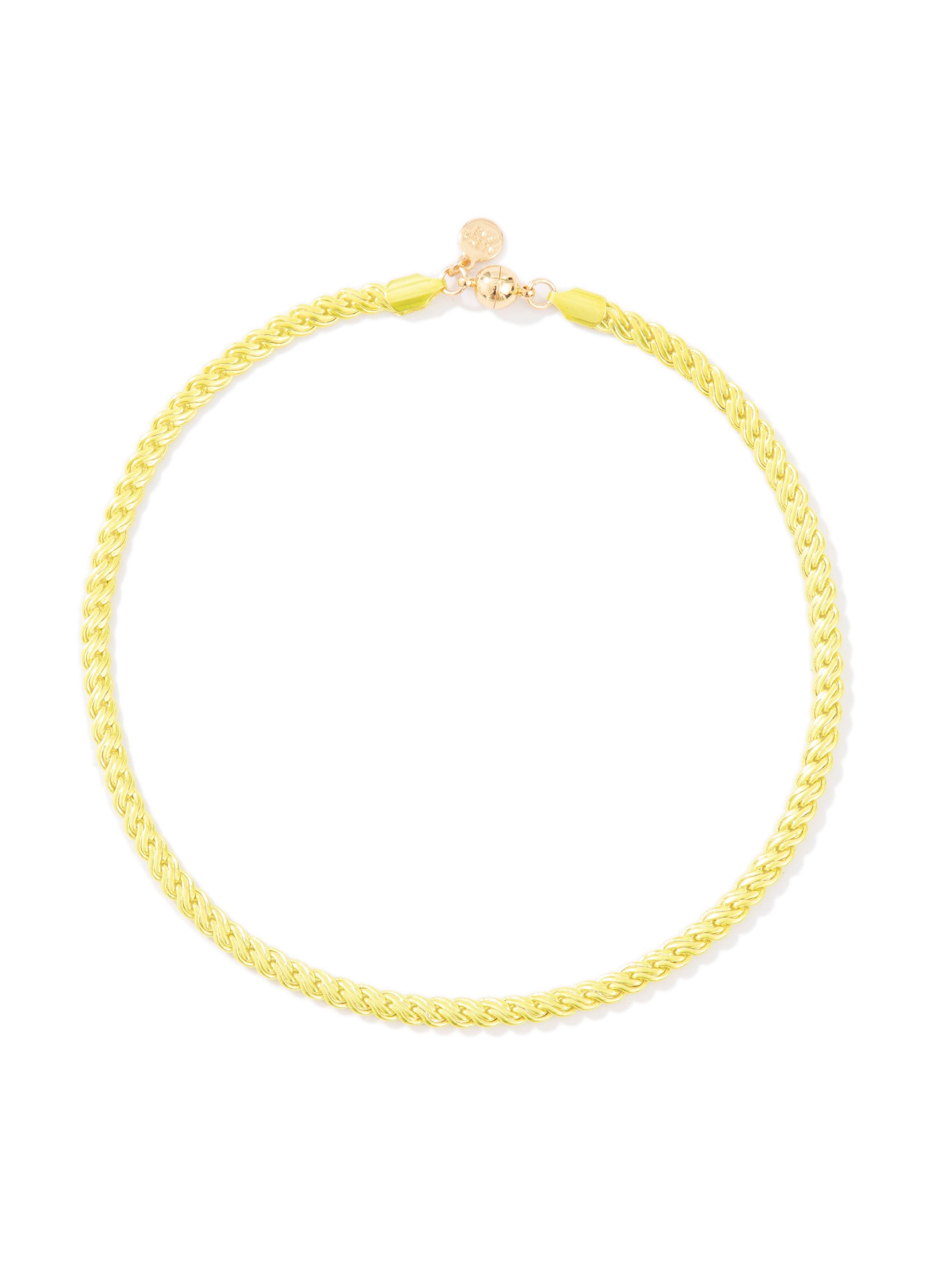 Days Of Our Lives Necklace - Liquid Metallic Lime Punch