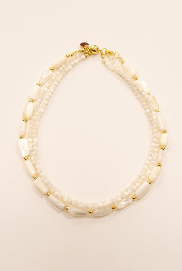 Natasha Necklace - Gold White