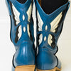 Sunny Butterfly Cutout Cowboy Boots - Blue