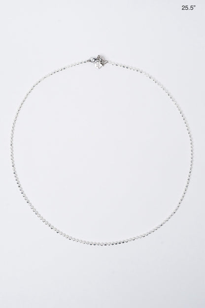 Binky Necklace - Liquid Metallic Pearl White