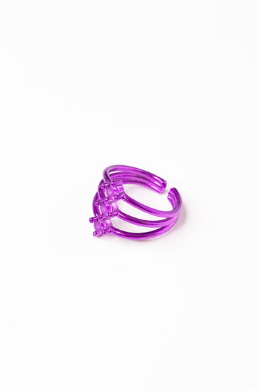 Midnight Sky Ring - Liquid Metallic Wisteria