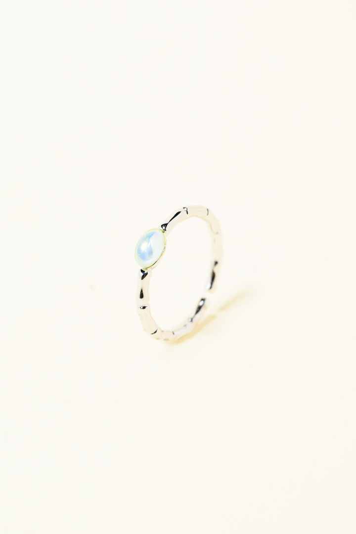 Demi Ring Oval - Silver Opal