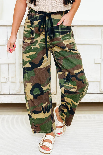 Wild Journey Camo Barrel Jeans