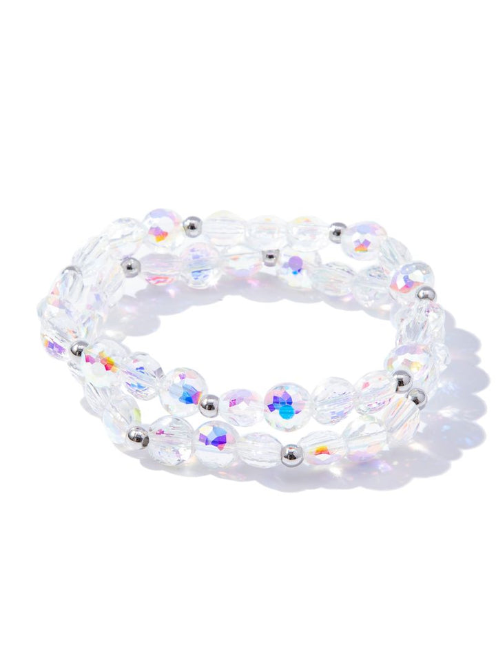 Shimmering Midnight Bracelet Set - Clear AB