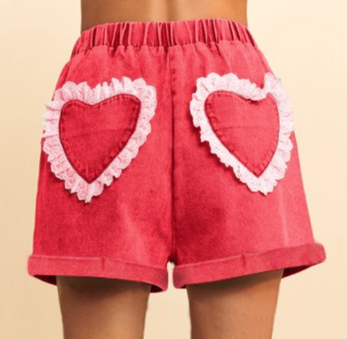 Giving It Your Whole Heart Shorts - 2 Colors!