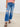 Lookin For Love By Mica - High Rise Distressed Wide Leg Jeans - Ice Dark Blue