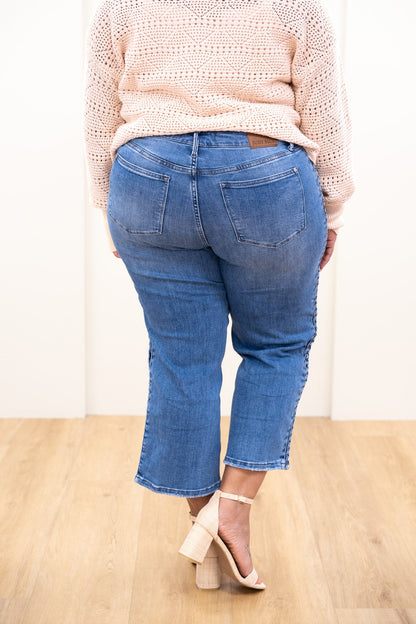 Judy Blue We Belong Together Braided High Rise Jeans