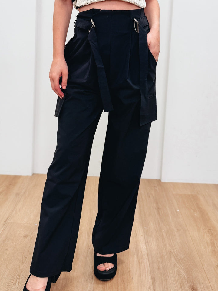 Little Iconic Buckle Belt Cargo Pants