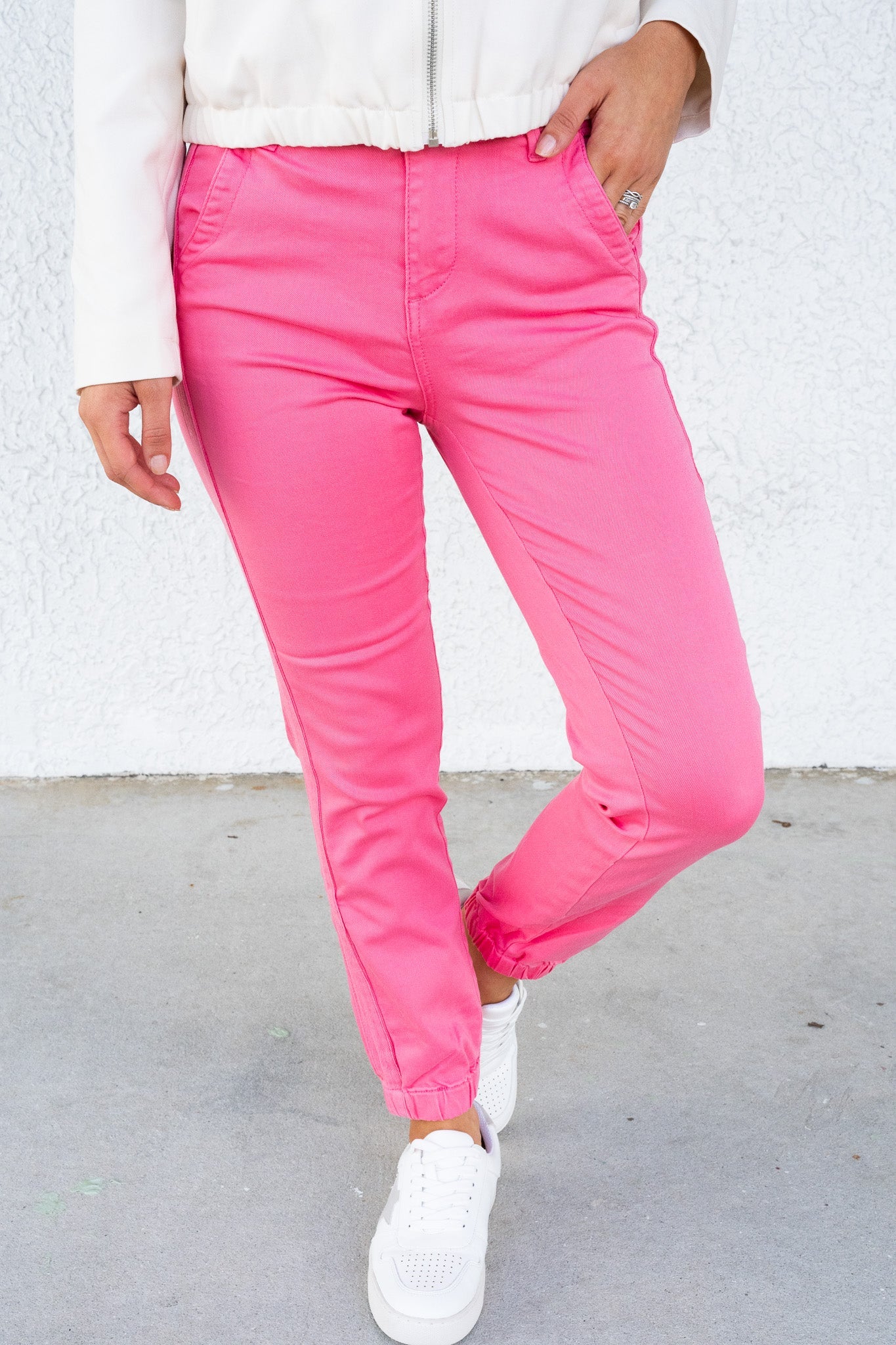 Risen Top Gun Jogger Jeans - Hot Pink