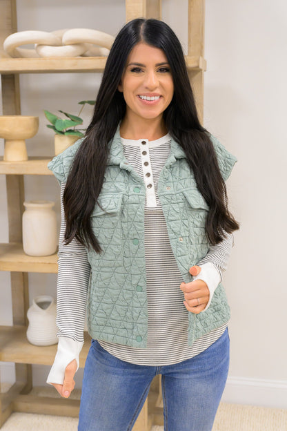 Poppin' My Collar Vest - 3 Colors!